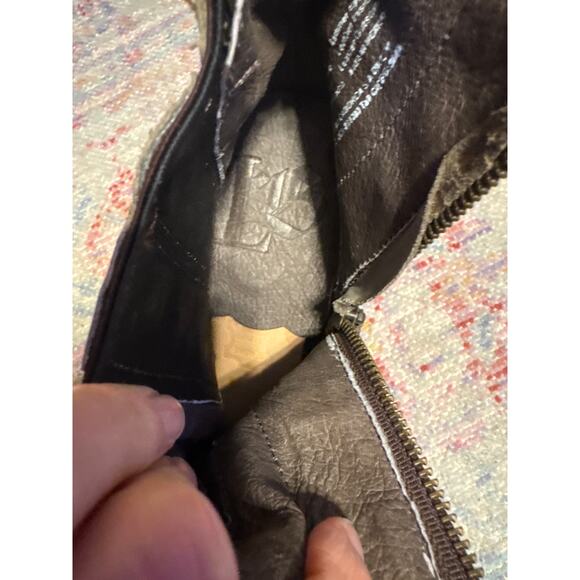 Liberty Black Distressed Pain Spltter Metallic Leather Boots 10.5 - Picture 8 of 13